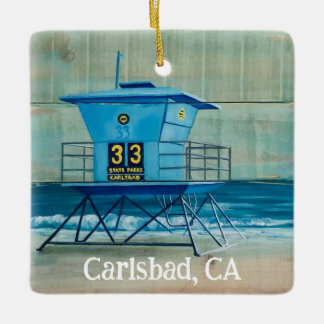 Tower 33 Carlsbad, CA kerstversiering Keramisch Ornament