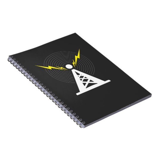 Tower Antenna Ham Radio Operator Notitieboek (Rechterzijde)