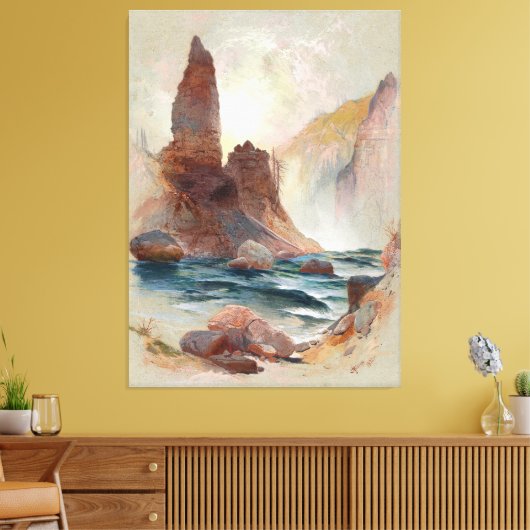 Tower at Tower Falls, Yellowstone Canvas Afdruk (Insitu (Woonkamer))