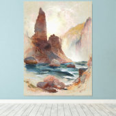 Tower at Tower Falls, Yellowstone Canvas Afdruk (Insitu (Houten vloer))
