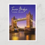 Tower Bridge bij de rivier de Theems in Londen, En Briefkaart (Voorkant)