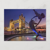 Tower Bridge bij Night Briefkaart (Voorkant)