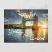 Tower Bridge bij zonsondergang Briefkaart (Voorkant)