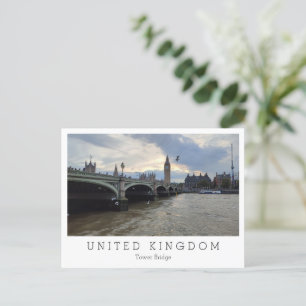 Tower Bridge en Big Ben, avond, Londen, Engeland Briefkaart