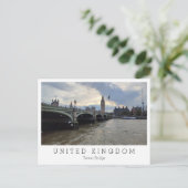 Tower Bridge en Big Ben, avond, Londen, Engeland Briefkaart (Staand voorkant)