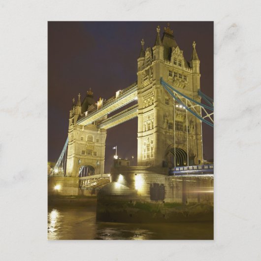 Tower Bridge en de rivier de Theems bij schemering Briefkaart (Voorkant)