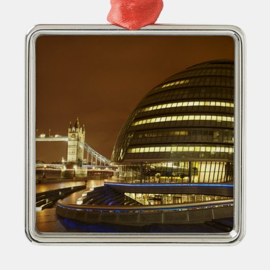 Tower Bridge en Greater London Authority Metalen Ornament (Voorkant)