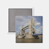 Tower Bridge en rivier de Theems, Londen, Magneet (Voorkant / Achterkant)