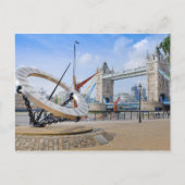 Tower Bridge en Sun Dial, Londen Verenigd Koninkri Briefkaart (Voorkant)
