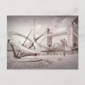 Tower Bridge en Sun Dial, London UK Briefkaart (Voorkant)