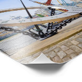 Tower Bridge en Sun Dial, London UK Print Foto Afdruk (Hoek)