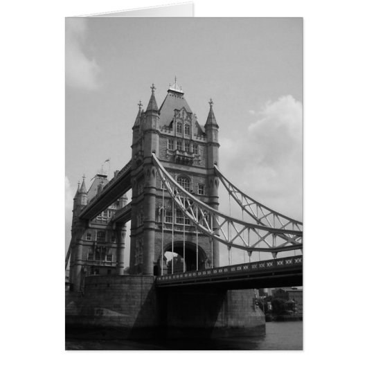 Tower Bridge grijze kaart (Voorkant)