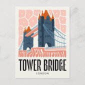 Tower Bridge Londen abstracte reizen bloemsierkuns Briefkaart (Voorkant)