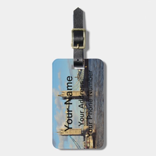 Tower Bridge, Londen Bagagelabel (Voorkant verticaal)