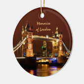 Tower Bridge, Londen bij nacht, Engeland (UK) Cera Keramisch Ornament (Links)