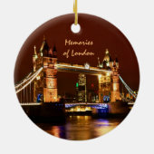 Tower Bridge, Londen bij nacht, Engeland (UK) Cera Keramisch Ornament (Achterkant)