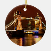 Tower Bridge, Londen bij Night, Engeland (UK) Keramisch Ornament (Voorkant)