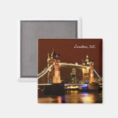 Tower Bridge, Londen bij Night, Engeland (UK) Magneet (Voorkant / Achterkant)