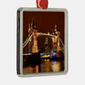 Tower Bridge, Londen bij Night, Engeland (UK) Metalen Ornament (Rechts)