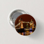 Tower Bridge, Londen bij Night, Engeland (UK) Ronde Button 3,2 Cm (Voorkant /achterkant)