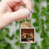 Tower Bridge, Londen bij Night, Engeland (UK) Sleutelhanger (Hand)