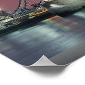 Tower Bridge, Londen bij zonsondergang, Engeland,  Poster (Hoek)
