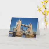 Tower Bridge Londen Blanco Begroeting Kaart (Gele Bloem)