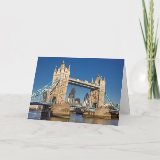 Tower Bridge Londen Blanco Begroeting Kaart (Voorkant)