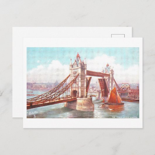 Tower Bridge Londen  Briefkaart (Voorkant / Achterkant)