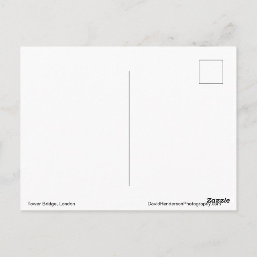 Tower Bridge, Londen Briefkaart (Achterkant)