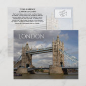 Tower Bridge, Londen, Briefkaart Engeland (Voorkant / Achterkant)