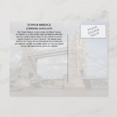 Tower Bridge, Londen, Briefkaart Engeland (Achterkant)