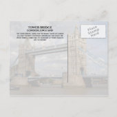 Tower Bridge, Londen, Briefkaart Engeland (Achterkant)