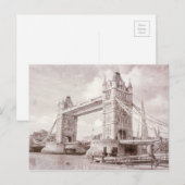 Tower Bridge Londen  Briefkaart Verenigd Koninkrij (Voorkant / Achterkant)