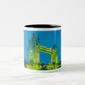 Tower Bridge, Londen, Engeland 3 Tweekleurige Koffiemok (Center)