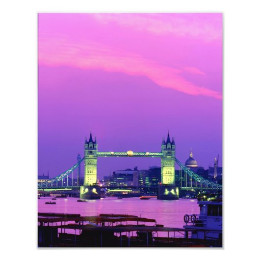 Tower Bridge, Londen, Engeland Foto Afdruk (Voorkant)