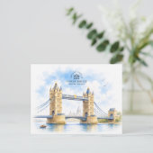 Tower Bridge, Londen, Engeland, Iconisch Landmark Briefkaart (Staand voorkant)
