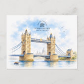 Tower Bridge, Londen, Engeland, Iconisch Landmark Briefkaart (Voorkant)