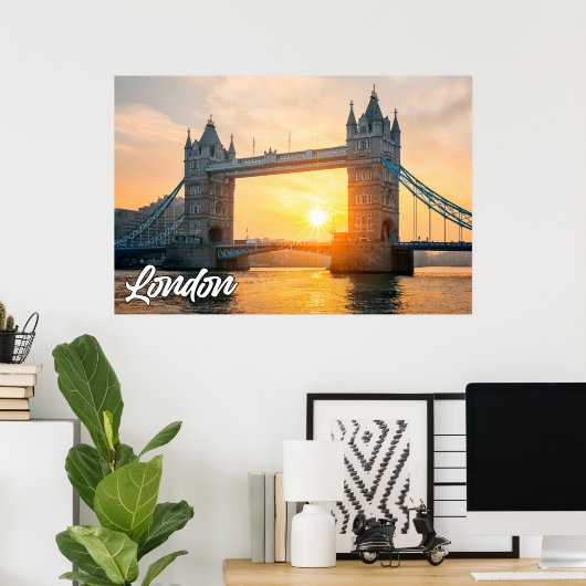 Tower Bridge, Londen, Engeland Poster (Thuiskantoor)