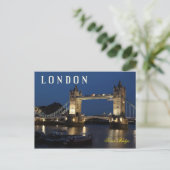 Tower Bridge, Londen, Engeland 's nachts Briefkaart (Staand voorkant)