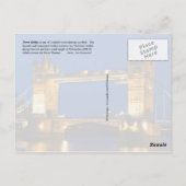 Tower Bridge, Londen, Engeland 's nachts Briefkaart (Achterkant)