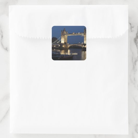 Tower Bridge, Londen, Engeland Vierkante Sticker (Tas)