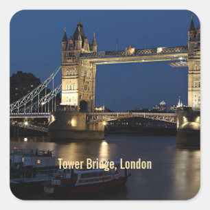Tower Bridge, Londen, Engeland Vierkante Sticker