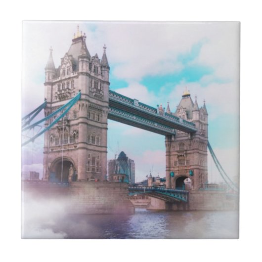 Tower Bridge Londen Groot-Brittannië Schets Tegeltje (Voorkant)