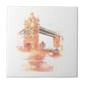 Tower Bridge Londen Groot-Brittannië Schets Tegeltje (Voorkant)