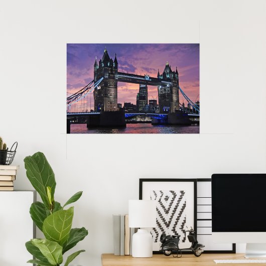 Tower Bridge, Londen Poster (Thuiskantoor)