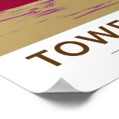 Tower Bridge Londen Reis Kunst Vintage Poster (Hoek)