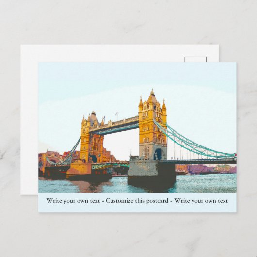 Tower Bridge, Londen, Souvenir Briefkaart (Voorkant / Achterkant)