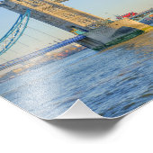 Tower Bridge Londen Verenigd Koninkrijk Foto Afdruk (Hoek)