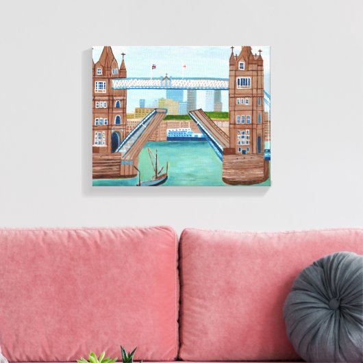 Tower Bridge London Canvas Afdruk (Insitu (Woonkamer))